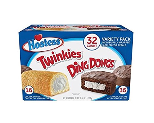 Hostess Twinkies & Ding Dongs Individually Wrapped, Cream