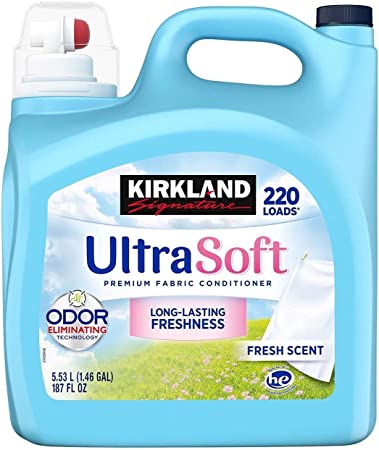 Kirkland Signature Ultra HE Liquid Fabric Softener, Fresh, 220 loads