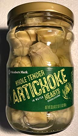 Member's Mark whole Tender Artichoke Hearts in water