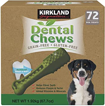 Kirkland Signature Dental Chews Plus Glucosamine & Omega 3 & 6 Fatty Acids, Chicken Flavored