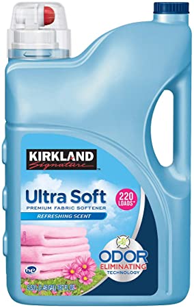 Kirkland Signature Ultra Soft Premium Liquid Fabric Softener: Odor Eliminating Refreshing Scent