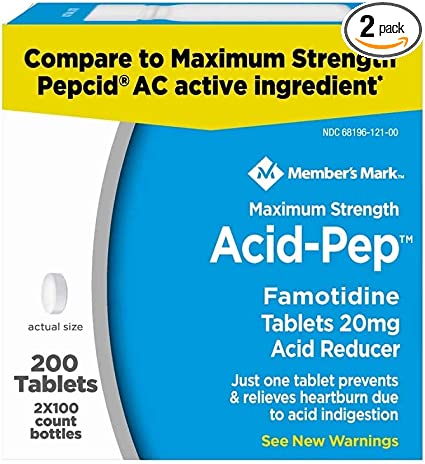 Member's Mark Acid-Pep Famotidine Tablets, 20 mg