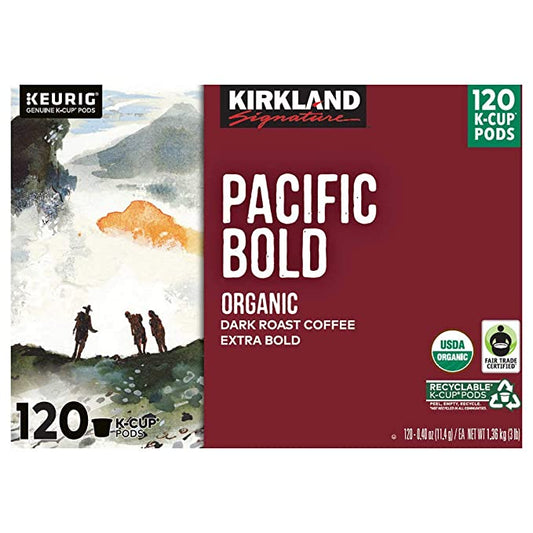 Kirkland Signature Pacific Dark Roasted, Extra Bold K-Cups 120ct