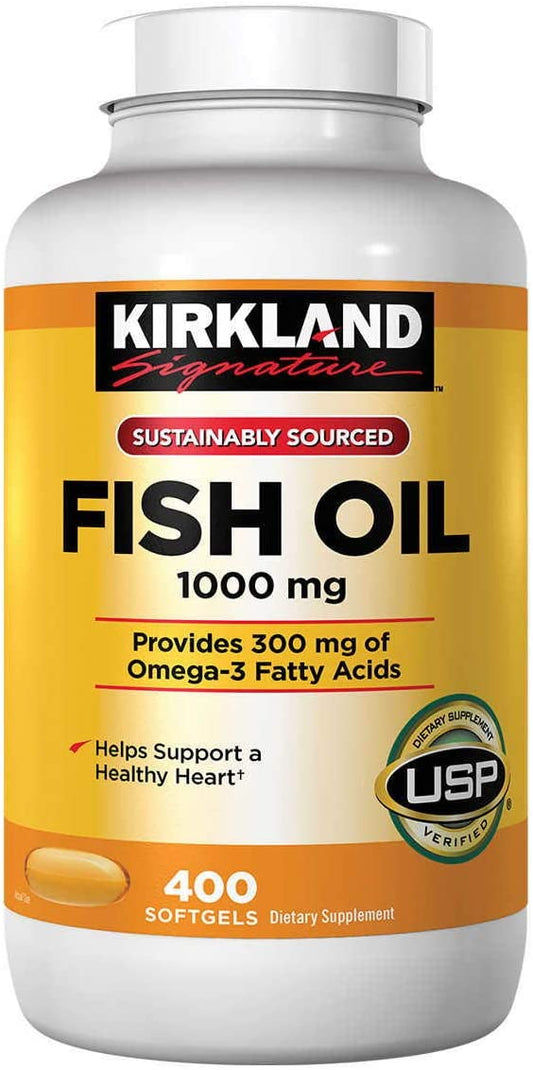 Kirkland Signature Fish Oil 1000 mg 400 Softgels