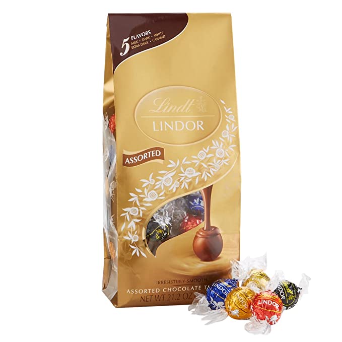 Lindt Lindor Assorted Chocolate Truffles 21.2oz (600g) 50ct/Bag