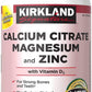 Kirkland Signature – Calcium Citrate, Magnesium, and Zinc 500 Tablets AND Vitamin E 400IU 500 Softgels, BUNDLE (2 Bottles)