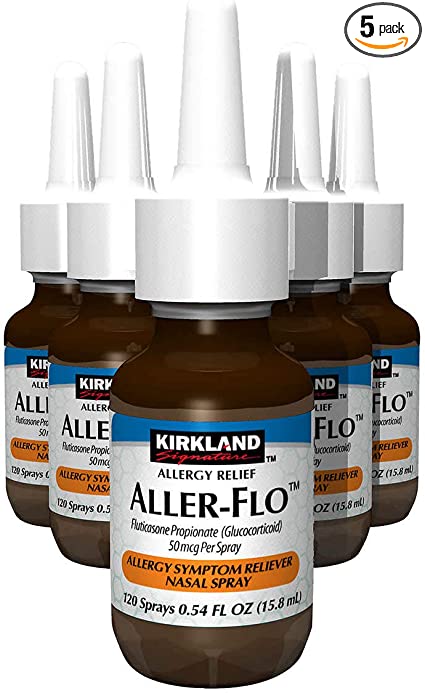 Kirkland Signature frd Aller-Flo Fluticasone Propionate (Glucorticoid) 5 Bottles x 120 Metered Sprays