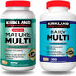 Kirkland Signature – Mature Multi Adult 50+ 400 Tablets AND Daily Multi 500 Tablets, BUNDLE (2 Bottles)