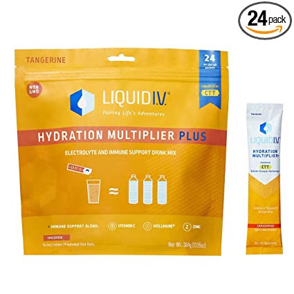 Liquid I.V. Hydration Multiplier Plus Immune Support, Resealable Pouch,