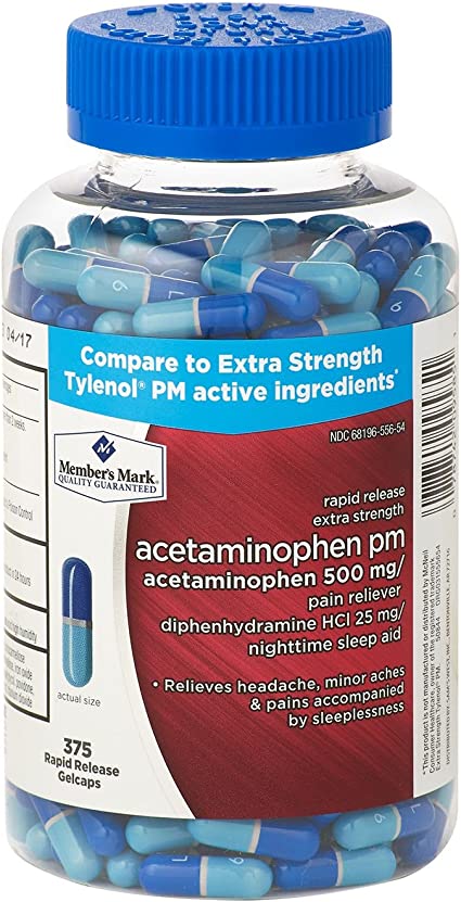 Member's Mark Acetaminophen PM Gelcaps