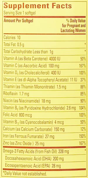 Nature Made Prenatal Multi + Dha, 200mg, 150 Softgels - 2 PACK