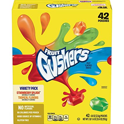 Fruit Fruit Fruit Gushers Variety Pack, Strawberry Splash & Tropical