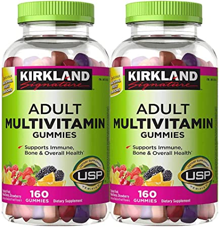 Kirkland SignatureTM Adult Multivitamin, 320 Gummies Adult Multivitamin, 2-Pack 320 Gummies Total by Kirkland Signature