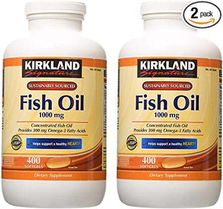 Kirkland Signature hgar Fish Oil Concentrate 2 Pack, 400 Count