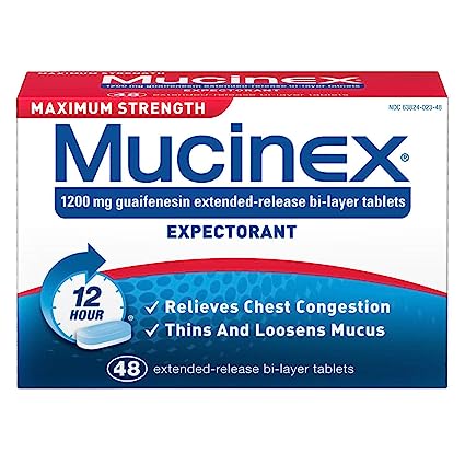 Mucinex Expectorant - Maximum Strength - 48 ct