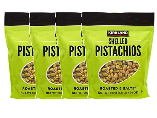 Kirkland Signature Shelled, Roasted and Salted Pistachios 24 Ounce Per Bag