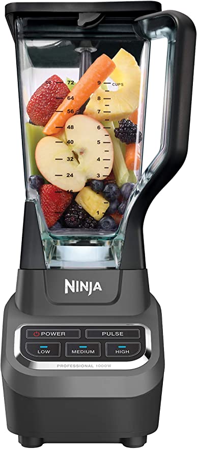 Ninja BL610 Professional 72 Oz Countertop Blender with 1000-Watt Base and Total Crushing Technology for Smoothies, Ice and Frozen Fruit, Black