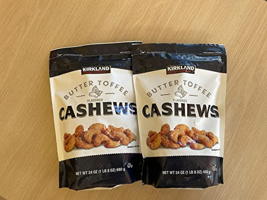 Butter toffee flavored cashews (2 bags)