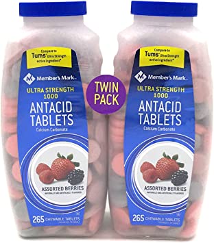 Member's Mark Ultra Strength Antacid Calcium Carbonate 1000 mg Tablets