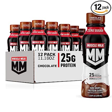 Muscle Milk Genuine Protein Shake, Chocolate, 20g Protein, 11.16 Fl Oz (Pack of 12)