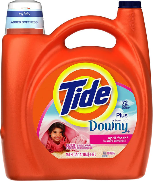 Tide With Touch Of Downy April Fresh Scent Liquid Laundry Detergent 150 Fl Oz