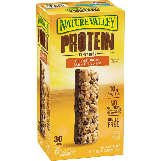 Nature Valley Peanut Butter Dark Chocolate Protein Chewy Bars (1.42 oz, 30 ct.)