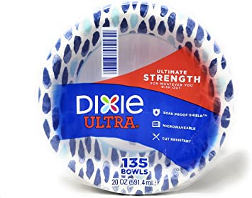 Dixie Ultra Paper Bowls, 20 oz, 135 Count