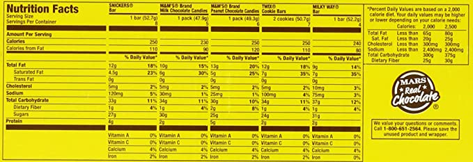 Mars Real Chocolate Mixed Singles, 53.66 Ounce