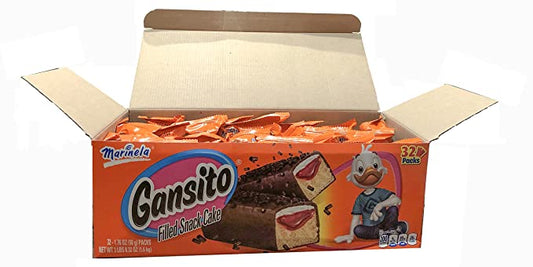 Gansitos Mexicanos. Filled Snack Cake. Marinela 32 Unit per Pack