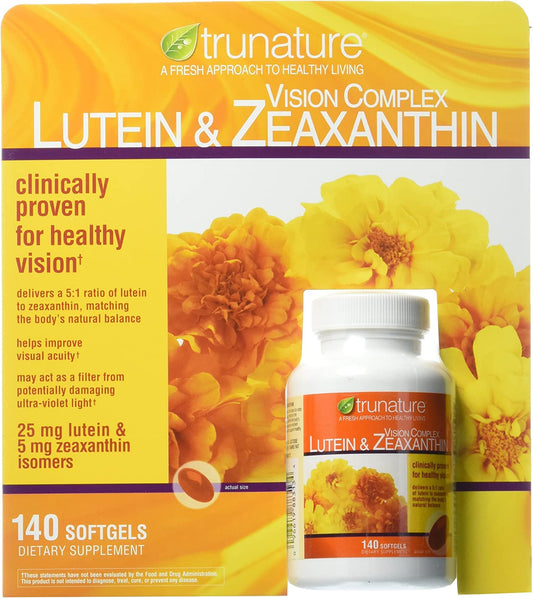 Trunature Vision Softgels Complex Lutein and Zeaxanthin Supplement, 140 ct