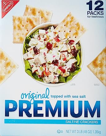 Nabisco Original Premium Saltine Crackers Topped with Sea Salt, 3 Pound