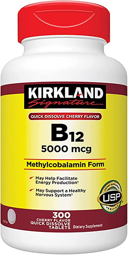 Kirkland B12 5000 mcg,300 Quick Dissolve Tablets