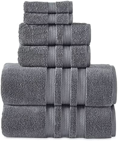 Member Mark 100% Cotton Hotel Premier Collection Luxury Bath Towel Bundle (Assorted Colors) (Grey, Bundle)