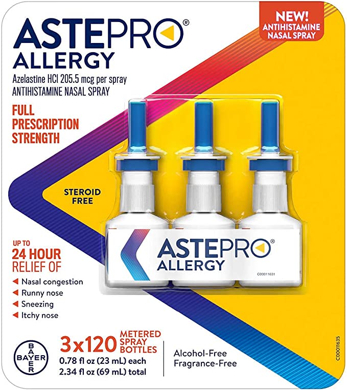 Astepro Allergy Steroid Free Antihistamine Nasal Spray, 360 Metered Sprays