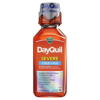 Vicks Dayquil Severe Cold & Flu Relief Liquid, 12 oz