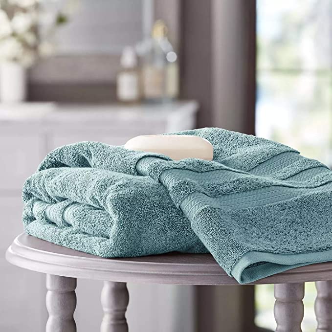 Member's Mark Hotel Premier Collection 100% Cotton Luxury Bath Towel, Blue Denim