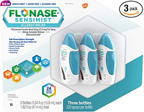 Flonase Sensimist Allergy Relief Spray - 0.54 oz, Pack of 3