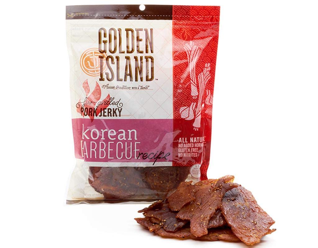 Golden Island Fire Grilled Pork Jerky Korean Barbecue Receipe - 14.5 Oz