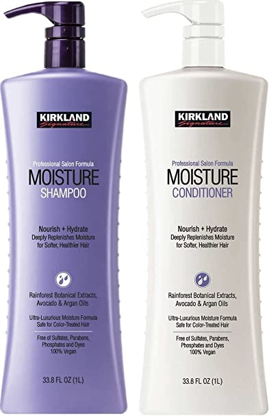 Kirkland Signature Professional Salon Formula Moisture Shampoo & Conditioner 33.8fl oz 1 litter