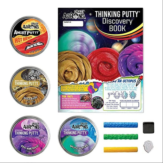 Crazy Aaron's - Putty Discovery Kit for Ages 8+, Discover The Possibiities of This Thinking Putty with 50 Activities - A Great Gift