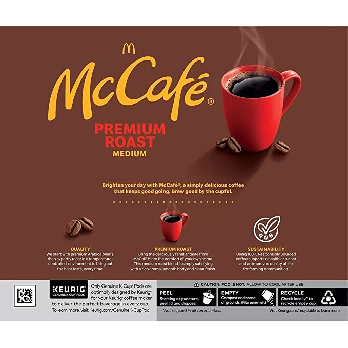 McCafe Premium Roast Medium Roast Single Serve Coffee K Cups