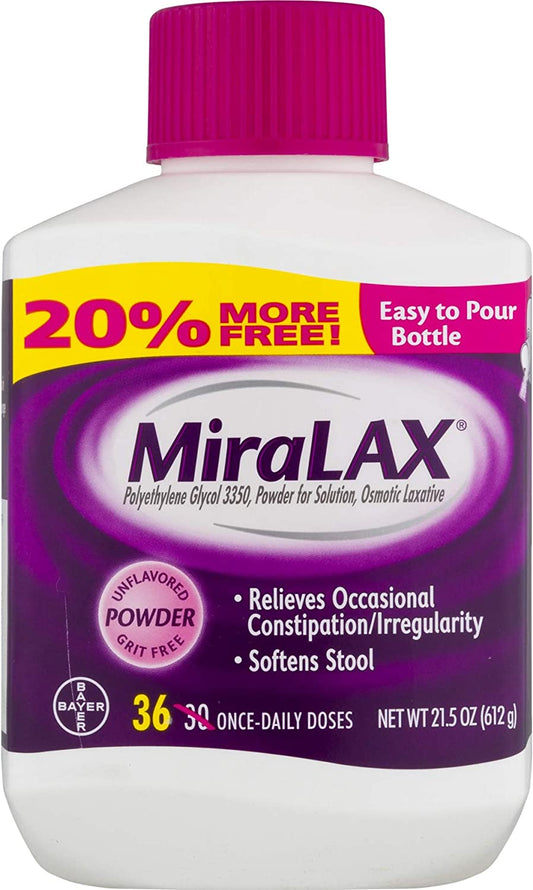 Miralax Powder Laxative, 68 doses. 2x20.4 OZ