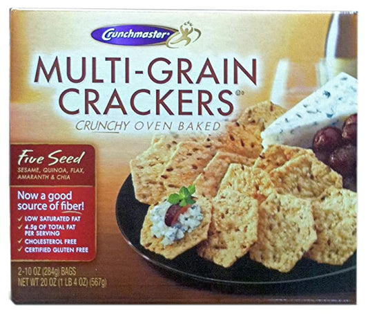 Crunch master GLUTEN FREE Oven Baked MULTI-GRAIN CRACKERS 20oz (2 Pack)