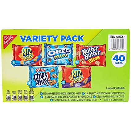 NabiscoVariety Crackers Snack Bulk Packs - (Variety Pack, 1 oz, 40 c)