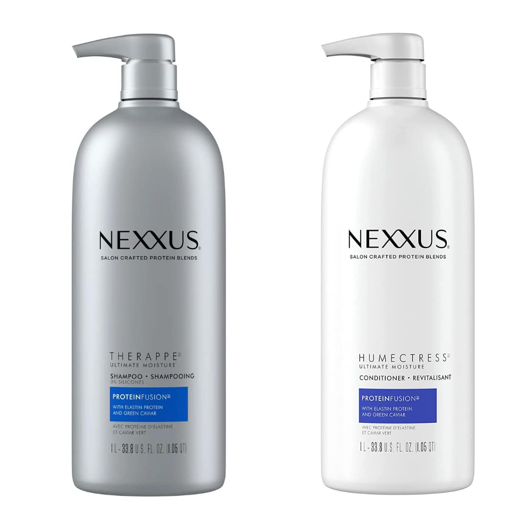 Nexxus Shampoo and Conditioner for Dry Hair Therappe Humectress, 33.8 oz 2 Count