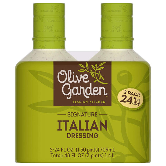 Olive Garden Signature Italian Dressing - Family Size 2 Pack (24 oz Ea)