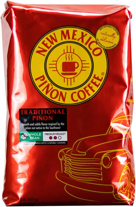 New Mexico Piñon Coffee Naturally Flavored Coffee (Traditional Piñon Whole Bean, 2 pound)