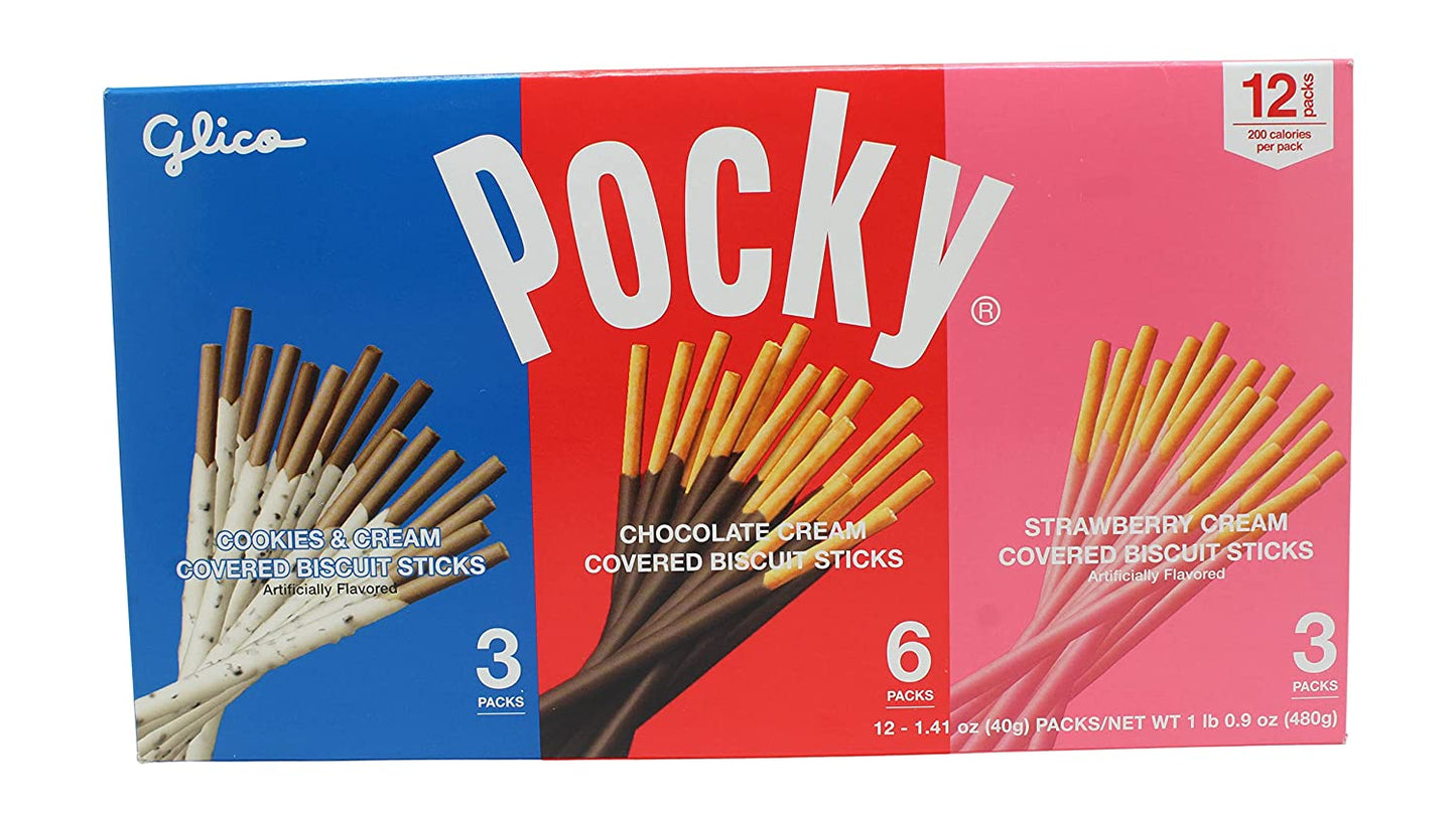 Pocky Chocolate Biscuit Sticks 3 Variety Pack (12 Count, 1.06 LBS)