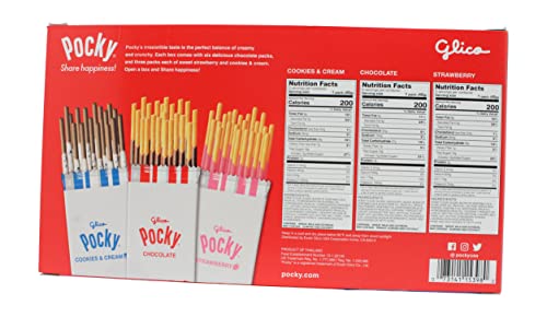 Pocky Chocolate Biscuit Sticks 3 Variety Pack (12 Count, 1.06 LBS)