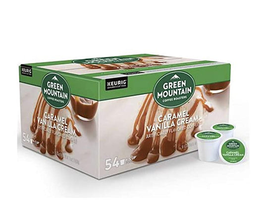 Green Mountain Coffee, Caramel Vanilla Cream (54 K-Cups) Net Wt 17.9 Oz